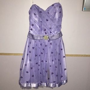 Strapless formal/prom dress with sparkly hearts 🕊